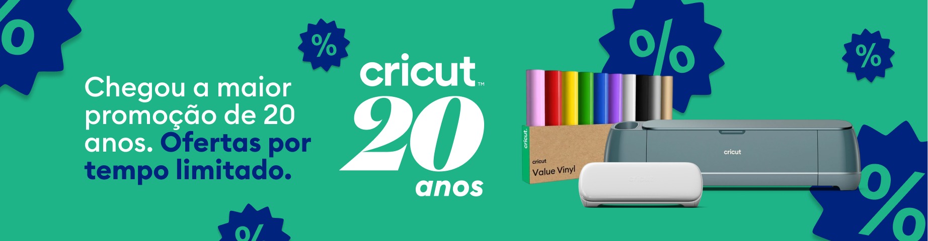 Banner Cricut 20 anos