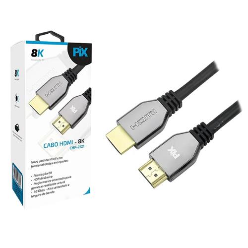 Cabo Hdmi Pix 8K, 2.1, hdr, Dinâmico, 1.5 metros - 018-2121