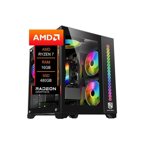 PC Gamer AMD, Ryzen 7 5700G, Chipset A520, 16GB (2x8GB) DDR4, Water Cooler, SSD 480GB, 450W