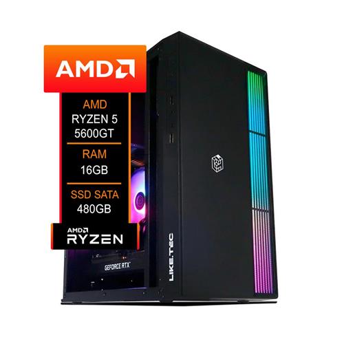 PC Gamer AMD Ryzen 5 5600GT, Chipset A520, 16GB (2x08), 480GB SSD Sata