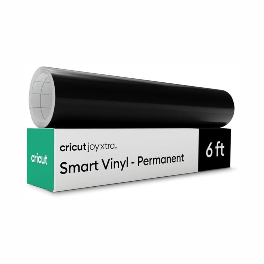 Cricut Smart Vinil Permanente para a máquina Cricut Joy Xtra, Preto (24 cm x 1,8 m)