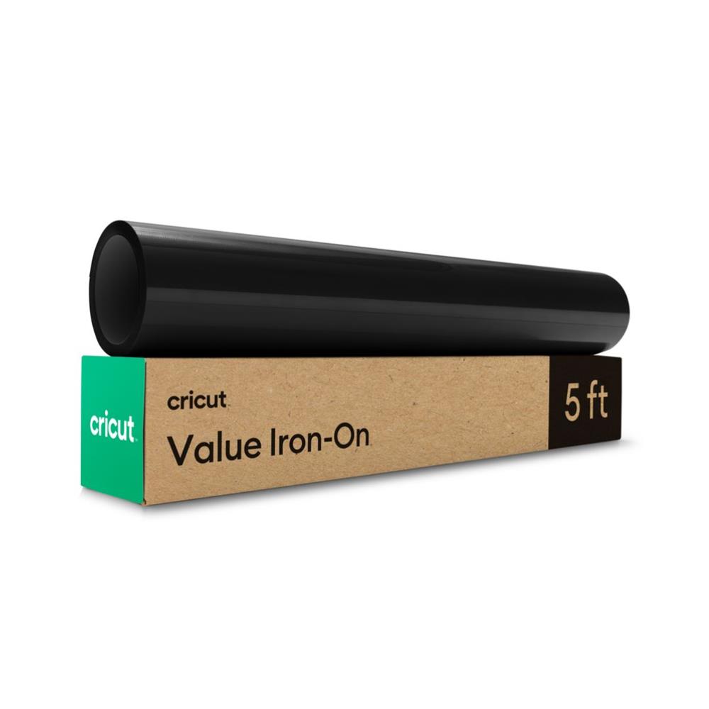 Cricut® Value Iron-On, Preto (30,5 cm x 1,5 m) – HTV (vinil de transferência por calor)