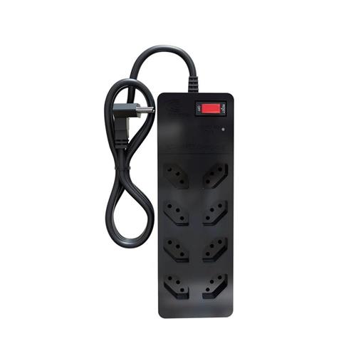 Filtro de Linha com Protetor de Surtos DPS, 127/220 volts, 10 amperes, 8 tomadas, 3 pinos, iCLAMPER Energia 8, LCF, Preto - 026775
