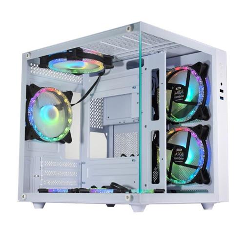 Gabinete Gamer K-MEX Aquario Micro, Mini Tower, Vidro Temperado, M-ATX, White, Sem Fonte, Sem Fan