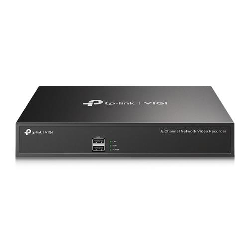 Gravador de Vídeo NVR Tp-link Vigi NVR1008H, 8 Canais, H.265+, Preto