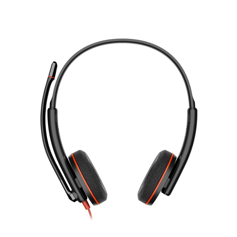 Headset Estéreo, Poly, Blackwire C3220, USB-C, Adaptador USB-C/A, Microfone com Cancelamento de Ruído