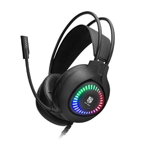 Headset Gamer New Hero Striker, Rainbow, Conector 3.5mm, Drivers de 50mm, Múltiplas Plataformas, Preto