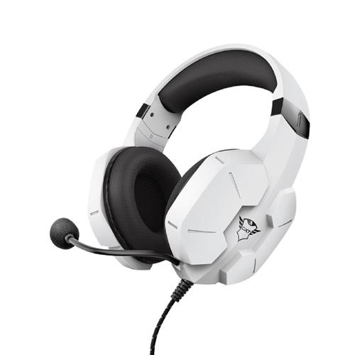 Headset Gamer Trust GXT 323W Carus, PS5, Drivers 50mm, 3.5mm, Over-ear, Branco