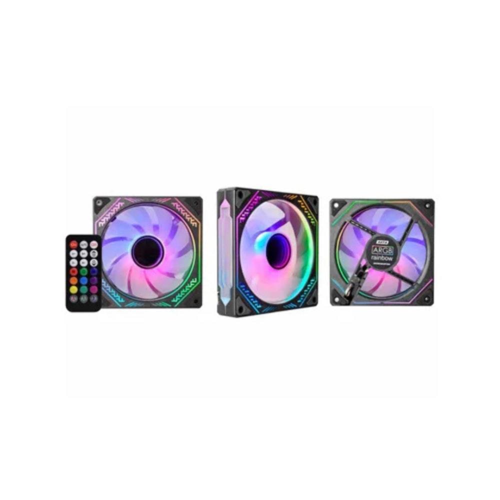 Kit Cooler K-mex  Aatak1, 3 Coolers, ARGB, 120 mm, Com Controladora