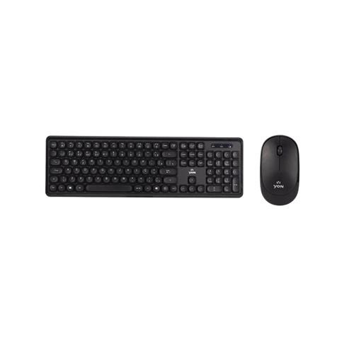Kit Teclado e Mouse Bluetooth Yon WM-769, Bluetooth 2.4GHz, ABNT2, 1000 DPI, 3 Botões, Preto