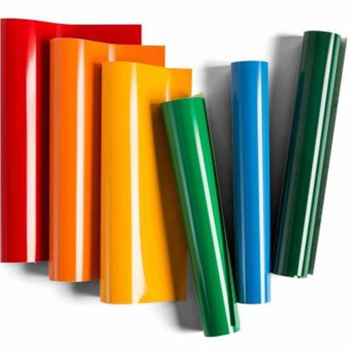 Kit Vinil Adesivo Permanente Brilhante Colors, Cricut, 30 x 30 cm, 6 Unidades