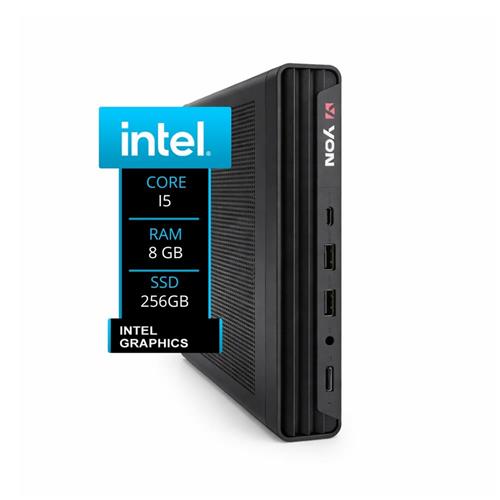 Mini PC Yon, Intel Core i5-10400T, 8GB DDR4, SSD 256GB, Fonte HP 90W