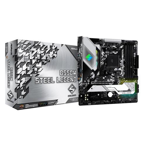 OPENBOX Placa Mãe ASRock B550M Steel Legend, Chipset B550, AMD AM4, mATX, DDR4