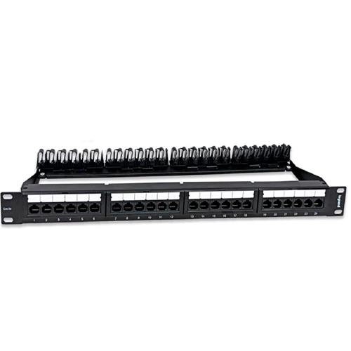 Patch Panel Linkeo Legrand, Cat5e, RJ45, 24 portas, Carbono, 19&#34;, 1U, Preto