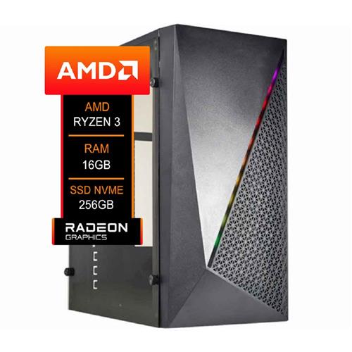 PC Gamer AMD Ryzen 3 3200G, Vega 8, 16GB DDR4, 256GB NVMe