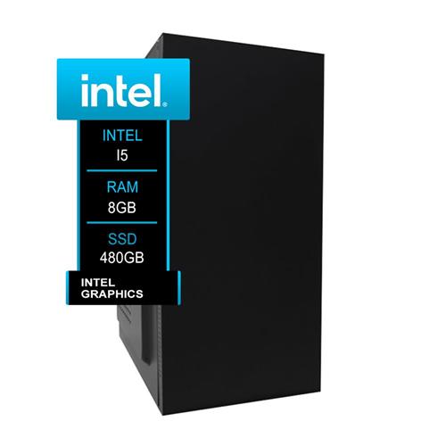 Computador YON Pro, H510M-K, Intel Core I5-10400, 16GB DDR4, SSD 480GB Sata, Preto