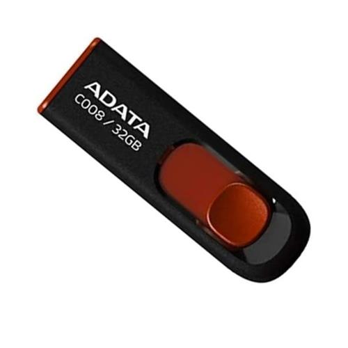 Pen Drive Adata 32 GB, AC008, USB 2.0, Preto e Vermelho – AC008-32G-RKD