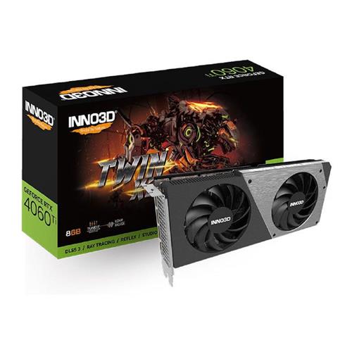 Placa de Vídeo INNO3D GeForce RTX 4060 Ti Twin X2, 8GB, GDDR6, 128-bit, N406T2-08D6-171153N