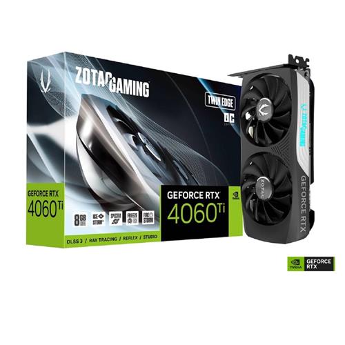 Placa de Vídeo Zotac Gaming GeForce RTX 4060 Ti Twin Edge OC, 8GB, GDDR6, 128-Bit, RGB, Preto