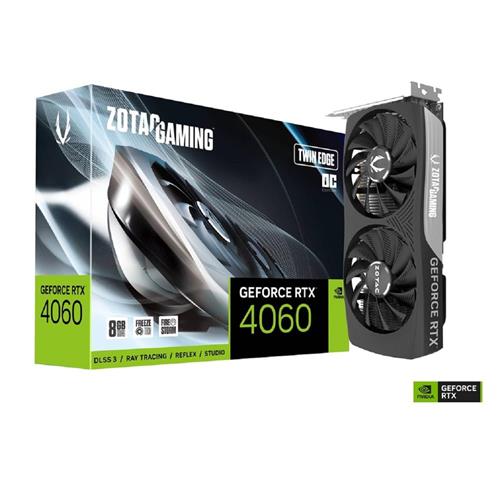 Placa de Vídeo Zotac NVIDIA GeForce RTX 4060 Twin Edge OC, 8GB, GDDR6, DLSS, Ray Tracing
