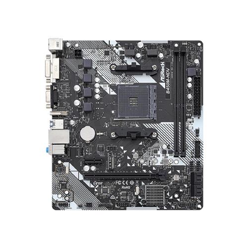 Placa Mãe ASRock B450M-HDV R4.0, Chipset B450, AMD AM4, mATX, DDR4