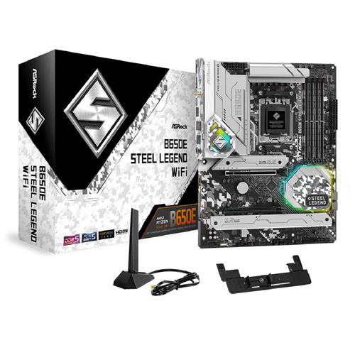 Placa Mãe ASRock B650E Steel Legend WiFi, Chipset B650, AMD AM5, ATX, DDR5