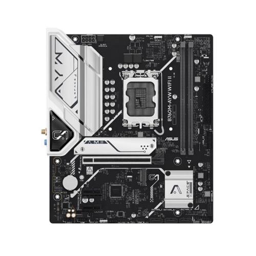Placa-mãe ASUS B760M-AYW WIFI II, Intel LGA1700, DDR5, Micro-ATX, Preto