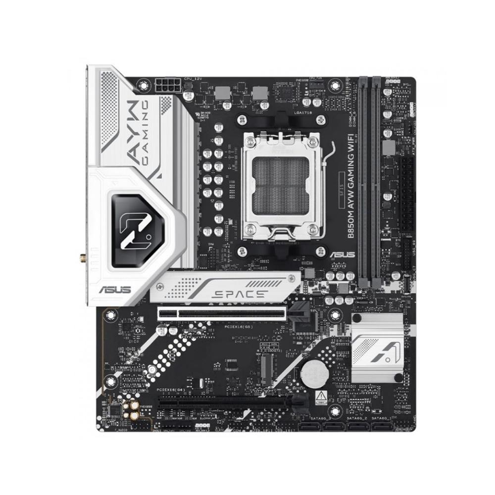 Placa-mãe Asus B850M AYW Gaming WiFi, Chipset B850, AMD AM5, mATX, DDR5