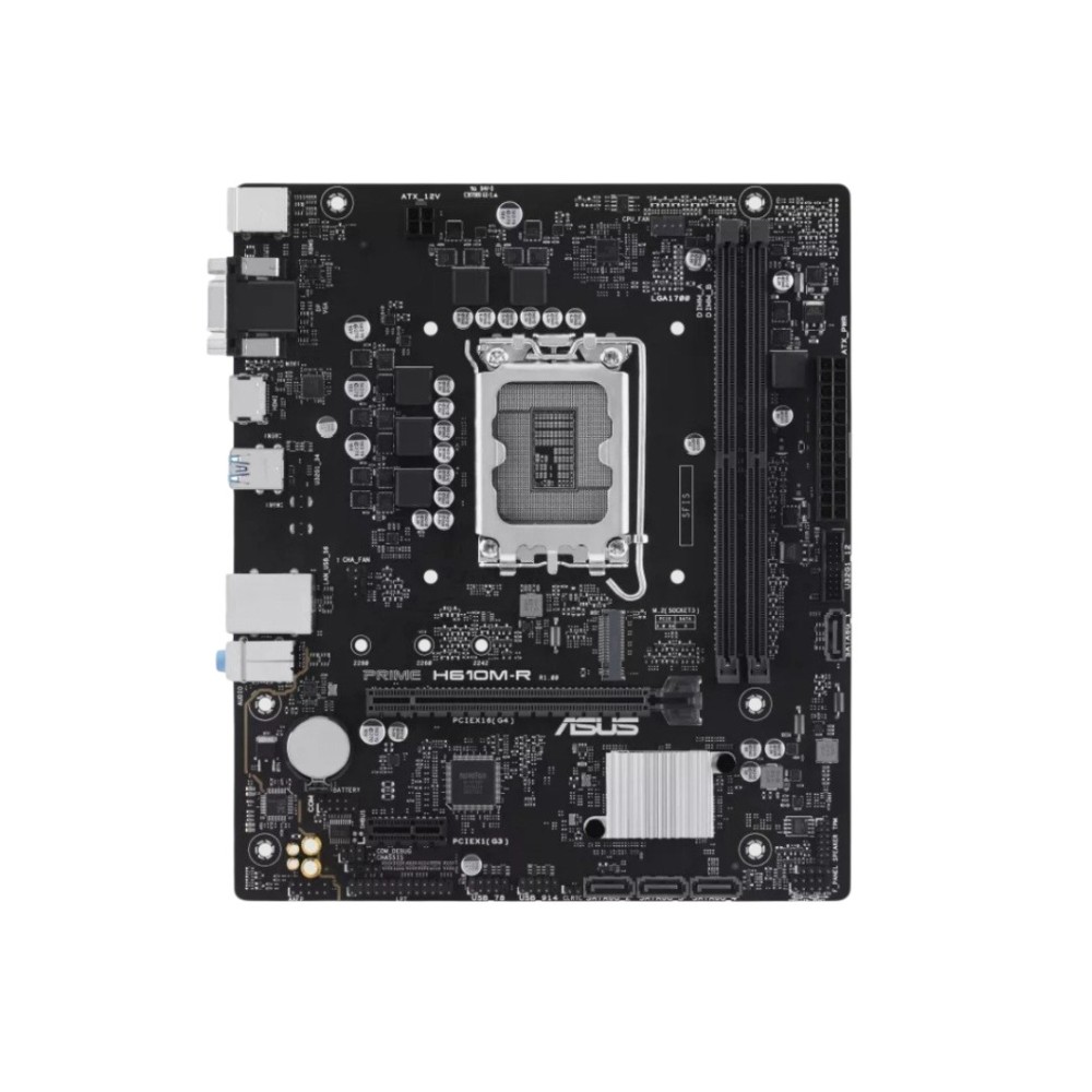 Placa-mãe ASUS Prime H610M-R, Socket LGA1700, Chipset Intel H610, mATX, DDR4, Preto