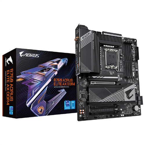 Placa Mãe Gigabyte B760 Aorus Elite AX DDR4, WiFi, Chipset B760, Intel LGA 1700, ATX