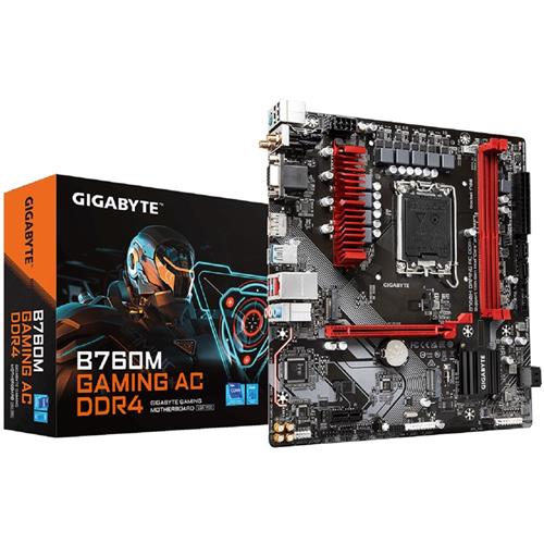 Placa Mãe Gigabyte B760M Gaming AC DDR5, Chipset B760, Intel LGA 1700, mATX, DDR5