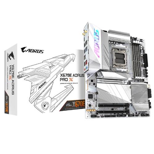 Placa Mãe Gigabyte X670E Aorus Pro X, Wi-Fi 7, Chipset X670, AMD AM5, ATX, DDR5