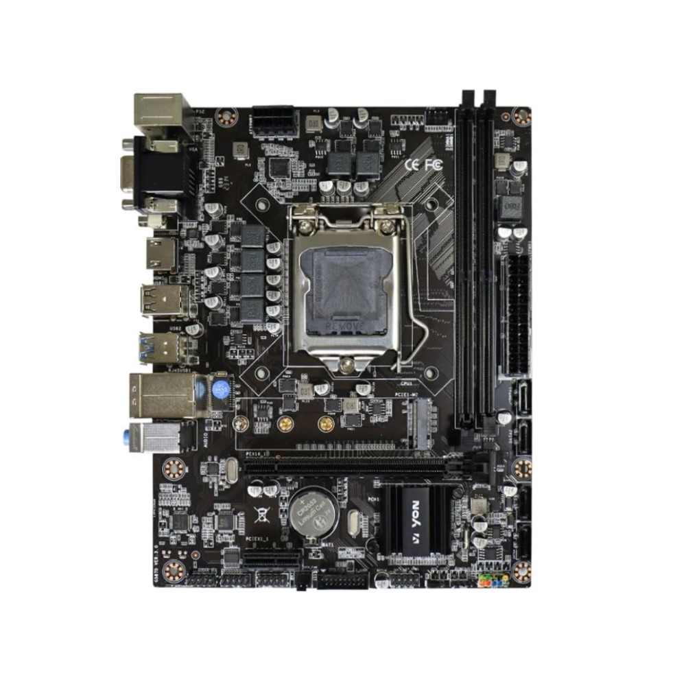 Placa-Mãe YON, Intel LGA1200, DDR4, Micro ATX, M.2 NVMe, Gigabit LAN, Preto, H510G587