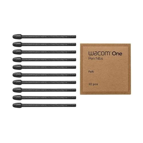 Ponteiras Feltro Wacom, 10 Unidades, Compatível Wacom One Pen 2023, Preto
