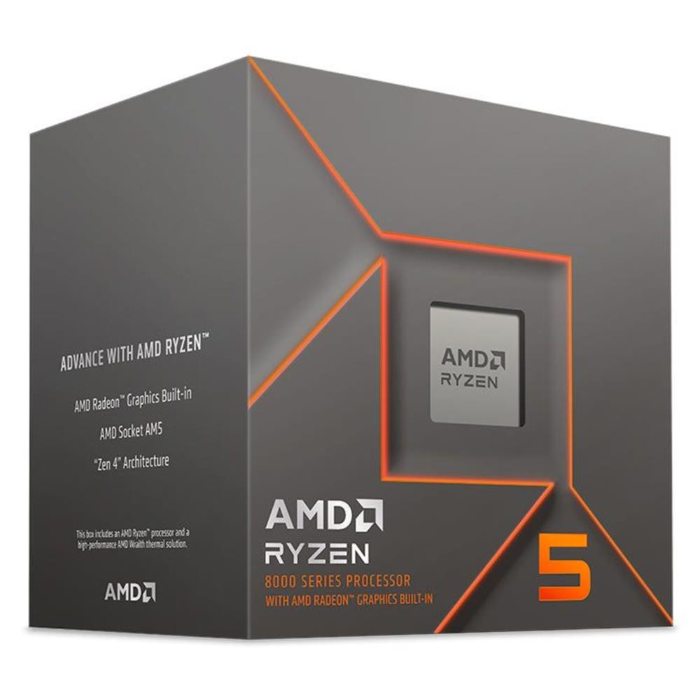 Processador AMD Ryzen 5 8500G, 3.5GHz (5.0GHz Turbo), 6-Core 12-Threads, Cache 22MB, AM5
