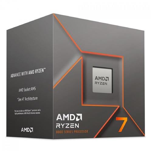 Processador AMD Ryzen 7 8700F, 4.1GHz (5.0GHz Turbo), 8-Cores 16-Threads, AM5, Com Cooler, 100-100001590BOX