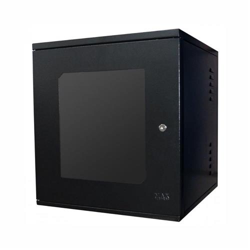 Rack de Parede Max Eletro, Padrão 19&#34;, Porta com Visor Acrílico, Chave de Segurança, Estrutura em Aço Carbono SAE 1020