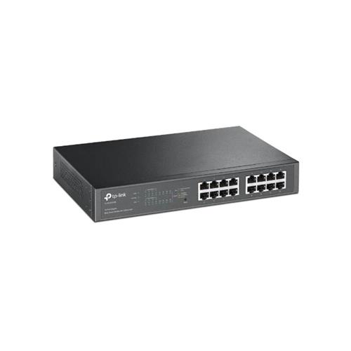 Switch Tp-Link 16 Portas, 10/100/1000, Montável Em Rack, Preto