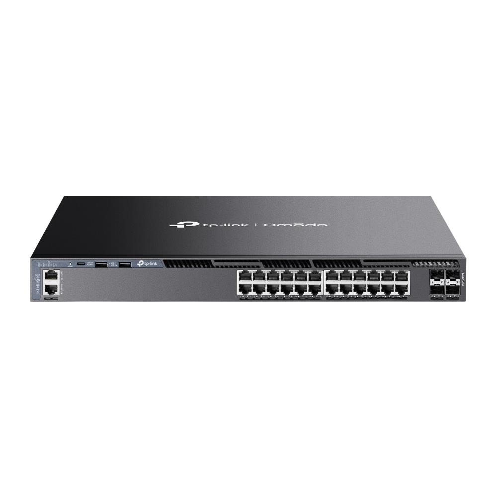 Switch Tp-link Gerenciável L3 28 Portas Com 24 Portas Gigabit 4 Slots Sfp+ 10gbps - Tl-sg6428x