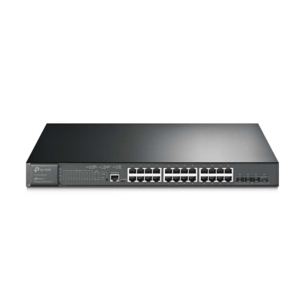 Switch TP-Link Omada TL-SG3428XMP, 24 Portas Gigabit PoE+, 4 Portas SFP+ 10G, L2+, 384W, Rack