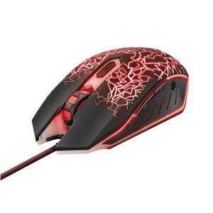 Mouse Gamer Trust GXT 105 Izza , 2400 DPI , 6 Botões , LED Multicolor , USB , Preto