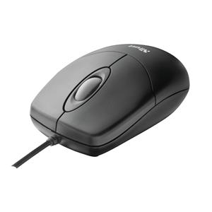 Mouse Trust Basi Mini , 1000 DPI , 3 Botões , USB , Preto