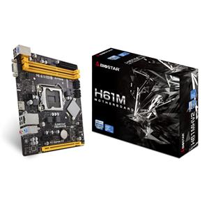 Placa Mãe Biostar H61MHV2 , Chipset H61 , Intel LGA 1155 , mATX , DDR3