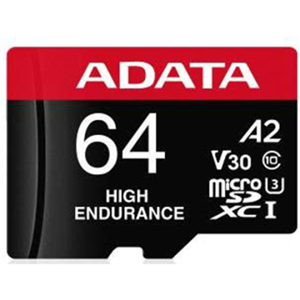 Cartão de Memória Adata High Endurance MicroSD , 64GB , Classe 10 , com Adaptador SD