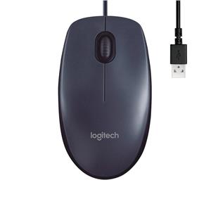 Mouse Logitech M90 , 1000 DPI , 3 Botões , USB , Cinza
