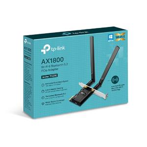 Adaptador Archer TX20E PCIE BT , AX1800 , WiFi 6 , Bluetooth 5.2 , WPA3 , 2 Antenas , Preto