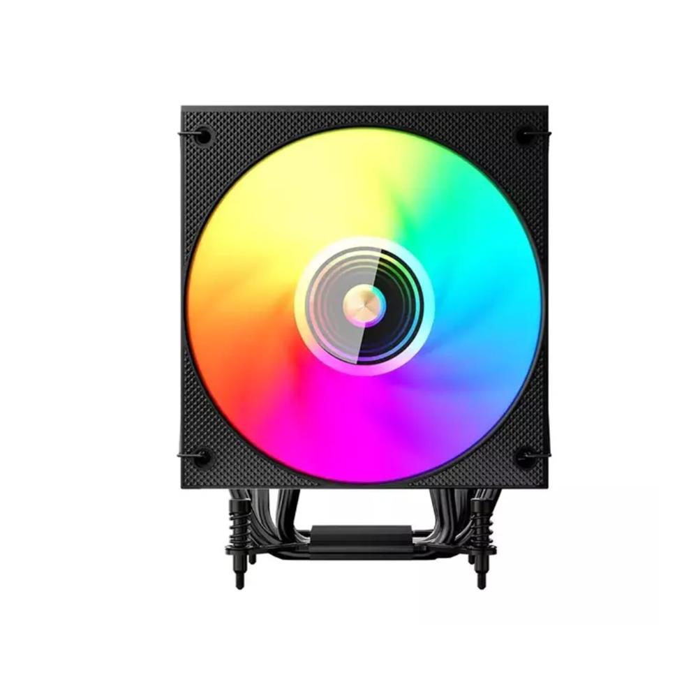 Air Cooler Aerion Titan Black , 120mm , RGB , Display Digital , 4 Heatpipes 6mm , Preto