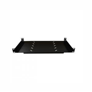 Bandeja Fixa Max Eletron , Padrão 19 , 1U , 300mm , Preta , Fixação 4pontos