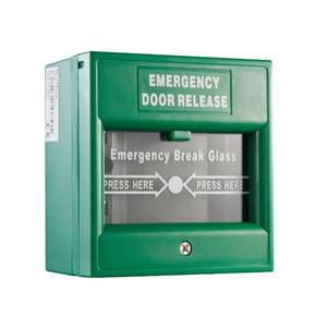 Botão de Saída de Emergência Hikvision DS-K7PEB-GREEN , Material Antichama , Verde
