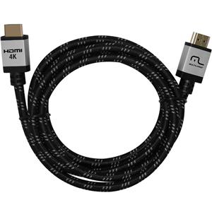 Cabo HDMI Multilaser WI295 2.0 Nylon 4K 1,8m Preto